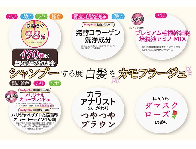白髪カモフラージュ ふんわりハリコシ ヘアカラートリートメントシャンプー